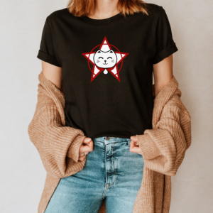 Lucky Cat Graphic Shirt, Japanese Inspired Shirt, Oni, Cat Design, Cat Love, Custom Design, T-Shirt For Men and Women, Graphic Tee Gift